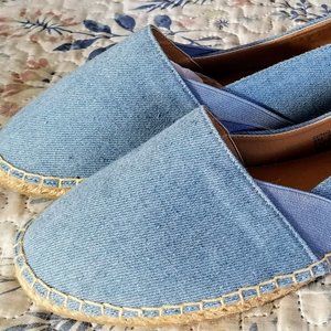 Denim Blue Slip On Shoes